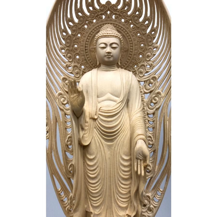 特別仕立 阿弥陀如来 3.5寸 来迎雲 舟型水煙光背 G-11 : 十八羅 特別仕立 阿弥陀如来 3.5寸 来迎雲 舟型水煙光背 G-11 : 十八羅