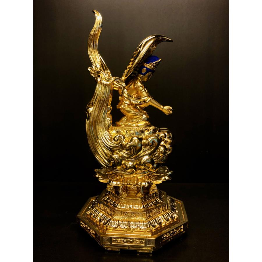 脇士 観音菩薩+勢至菩薩【金箔金泥仕上】品番W-2（阿弥陀如来 4寸 金箔