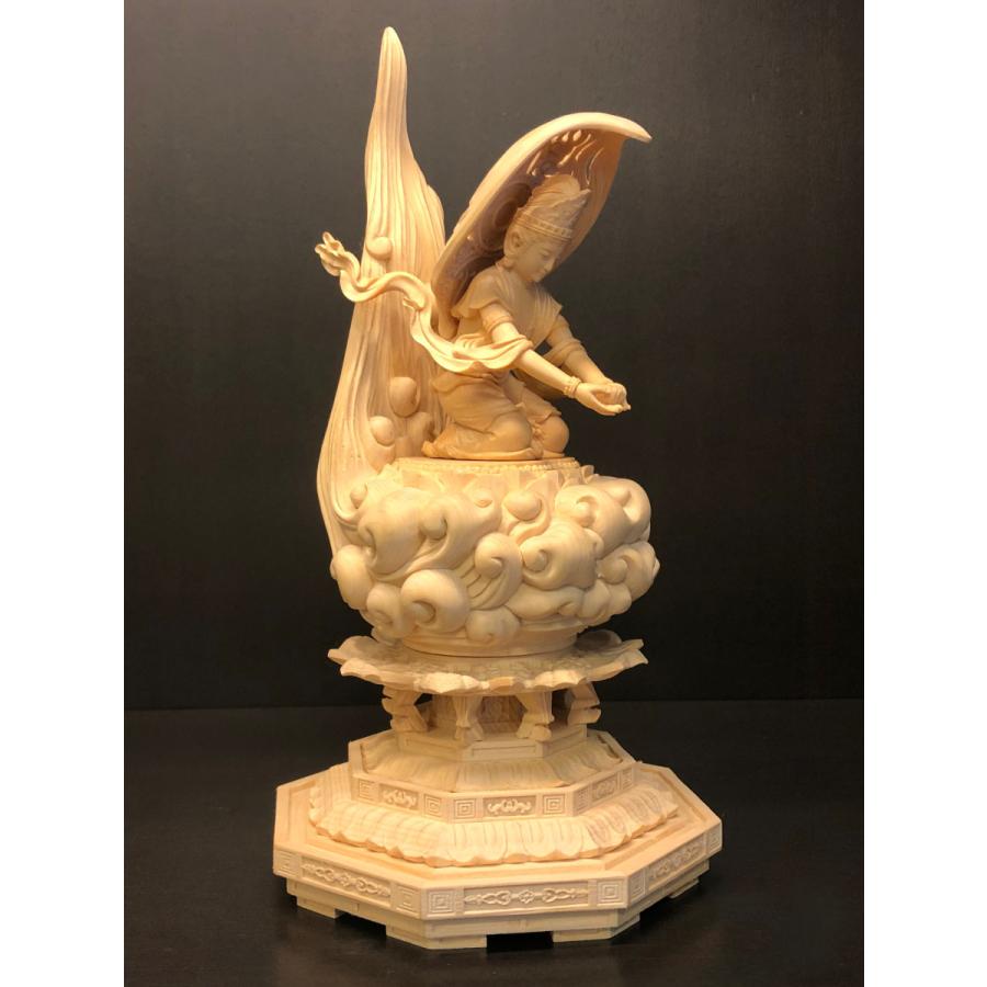 脇士 観音菩薩 勢至菩薩 木地仕立 品番W-7（阿弥陀如来5寸 G-3