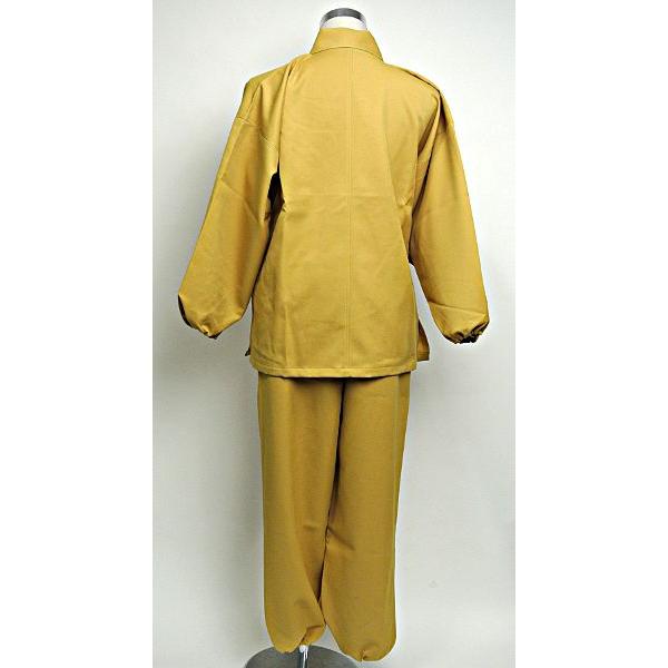99％以上節約 作務衣 カラシ色 冬用 袖口ゴムあり オリジナルデザイン 日本製
