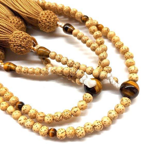 オーダーメイド本式念珠 八寸 星月菩提珠 トラメ仕立