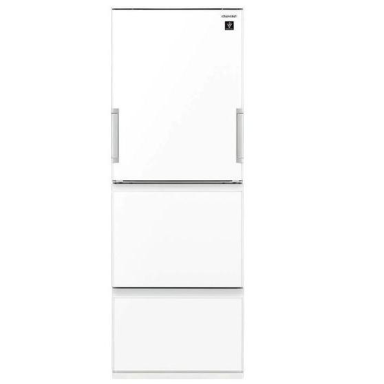 【同梱不可】 SJGW35H(W) シャープ 3ドア冷蔵庫 (350L) どっちもドア ピュアホワイト SJ-GW35H-W 冷蔵庫