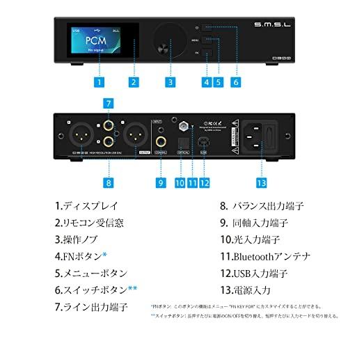 品質が完璧 S.M.S.L D300 D/Aコンバーター Bluetooth 5.0対応/ LDAC・APTX・APTX-HD・AAC・SBC対応/ROHMフラッグシップDAC「BD34301EKV」搭載/CK-03クロック回路搭載/バラン