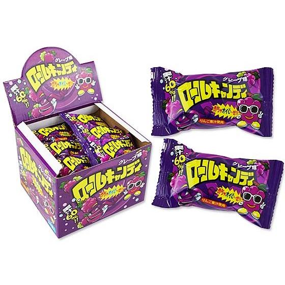 やおきん ロールキャンディ グレープ味（24個入）駄菓子 キャンディ 飴