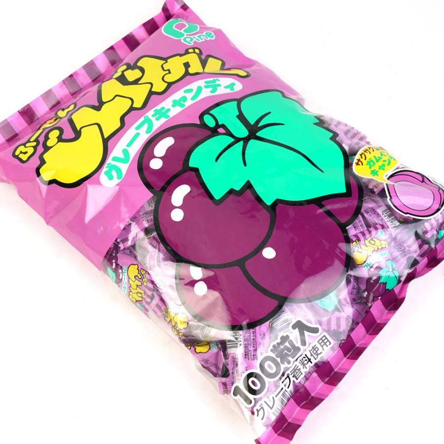 パイン どんぐりガム グレープ （ 100個入）駄菓子 ガム 飴 懐かしい