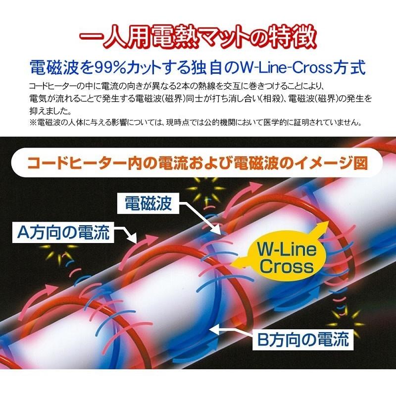 ゼンケン 一人用電熱マット ZMT-75CT（タイマー付き） 電磁波99%カット