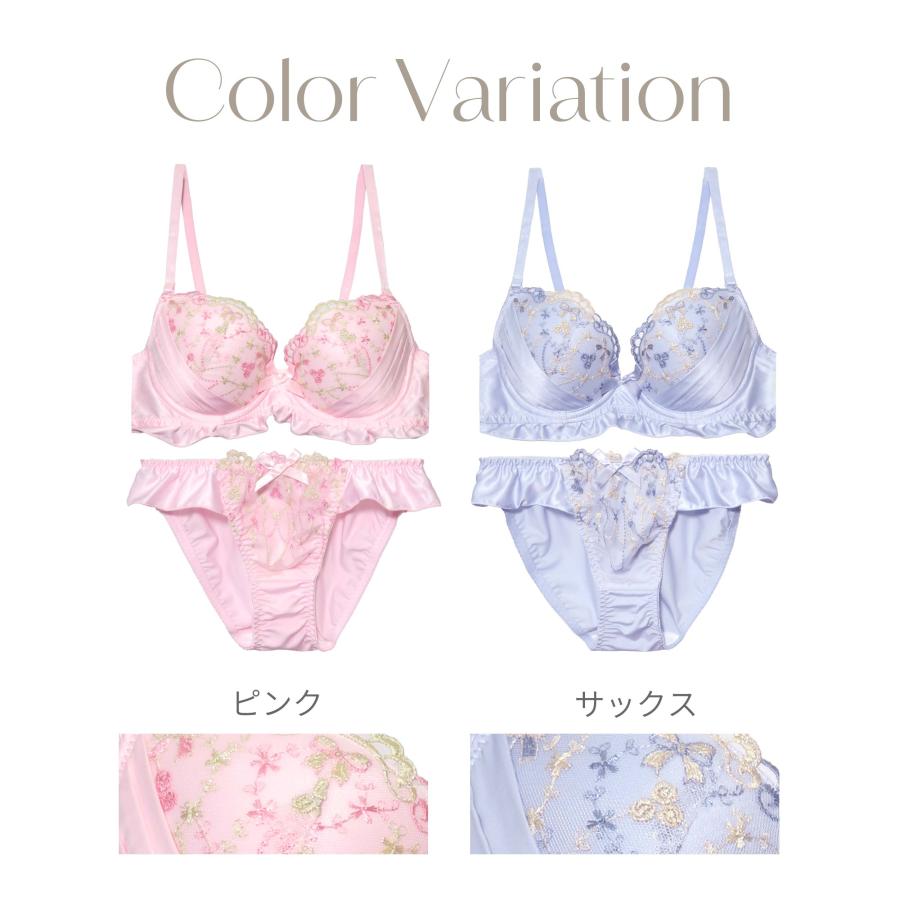ブラジャー ＆ ショーツ セット 大きい サイズ 下着 女性 上下セット