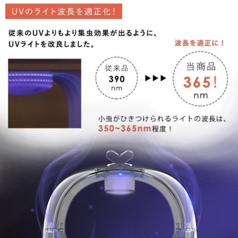 蚊取り器 UV光源誘引式 子供部屋 誘虫灯 薬剤不要 安心安全 蚊ランプ 蚊除け 吸引式捕虫器 静音 USB充電式 梅雨シーズン対策 家庭用｜nico-land｜05