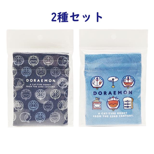 ドラえもん 豆巾着 2種セット リトルアイコン フェイスブルー/ひみつ