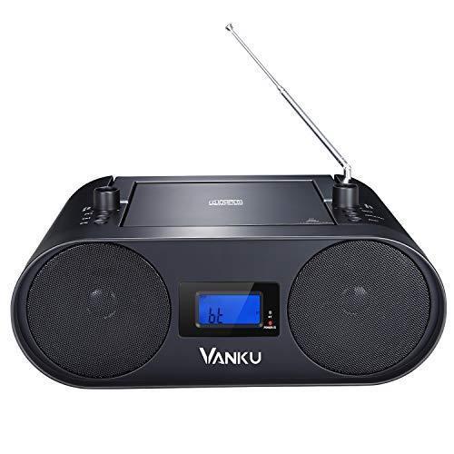 かわいい Vanku Vanku Cd プレーヤー ラジオ Bluetooth Fmワイド 00mah バッテリ内蔵 4時間連続再生 小型 Usb Mp3再生 語学学習用機能 オーディオコンポーネント