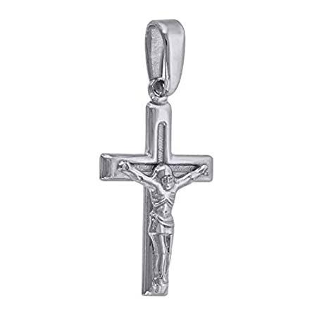 最新デザインの Silver Sterling 925 Womens Cha＿並行輸入品 Fashion Religious Cross Crucifix Unisex Mens ネックレス、ペンダント