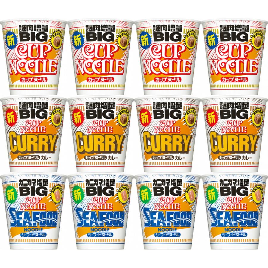 カップヌードル 12個セット カップヌードルBIG 3種 シーフードヌードル