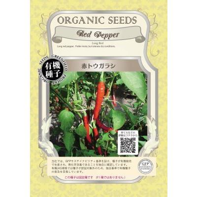 有機種子 固定種 赤トウガラシ 15粒 種 とうがらし 唐辛子 2026年11月期限 | 