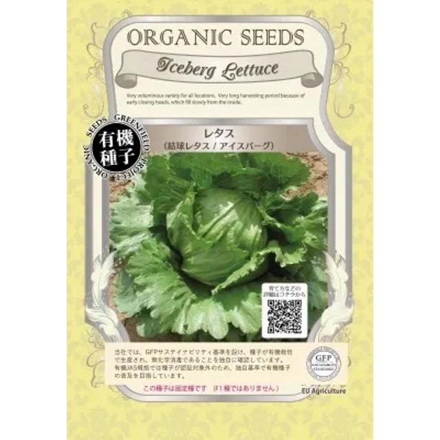有機種子 固定種 レタス 80粒 種 在来種 結球レタス アイスバーグ 2026年11月期限 | 