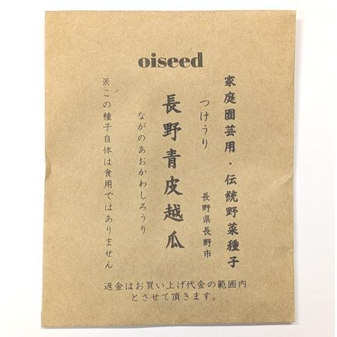 伝統野菜種子 長野青皮越瓜 固定種 1ｍｌ 種 長野市 在来種 2026年11月期限 | 