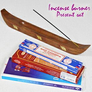 ステンレススチール お香立て　チャンバー　お香 incenseholder-03072 コンクリートプレート シルバー支柱 イン