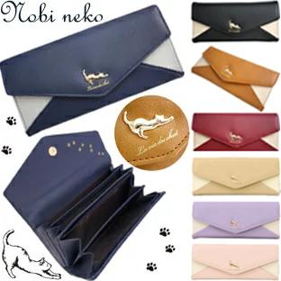 YBB998 全7色 伸びネコ レター 長財布, 伸び猫 人気 ねこ 猫 YBB998 全7色 伸びネコ レター 長財布, 伸び猫 人気 ねこ 猫
