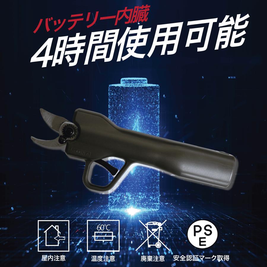 【在庫限り・特価品】コードレス電動剪定バサミ ES-20 TypeC 充電 切断径20mm バッテリー内蔵タイプ 重量730g 造園 果樹 園芸 剪定 DIY 合同会社WATT_4