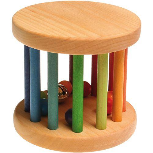 お取り寄せ ガラガラ 赤ちゃん 木のおもちゃ 0歳 1歳 誕生日プレゼント 虹のドラムロール Quran Unv Edu Sd