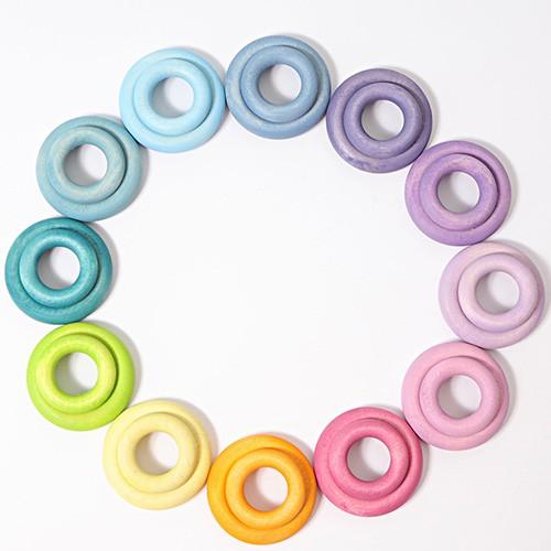 グリムス リング パステル 積み木 ブロック 木のおもちゃ T9018 ベビー キッズ玩具 ニコリ 通販 Yahoo ショッピング