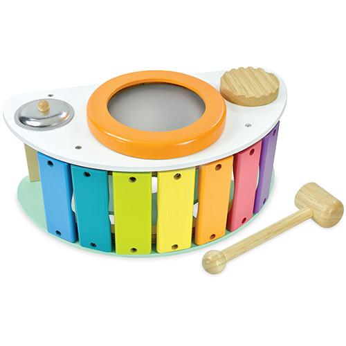 アイムトイ ロッキングアクティビティ 楽器玩具 音楽 木製 【お買い得！】 誕生日プレゼント 上品 木のおもちゃ 子供