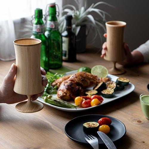 RIVERET（リヴェレット） ビアベッセルナイト L ペア ビールグラス ピルスナー ビアグラス コップ 木製 ギフト プレゼントの画像