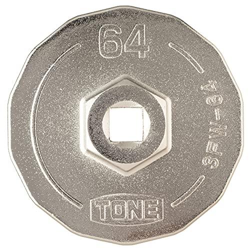 トネ(TONE) オイルフィルターレンチ(カップ形) 3FW-64 差込角9.5mm(3/8") φ64｜nicomagasin｜03