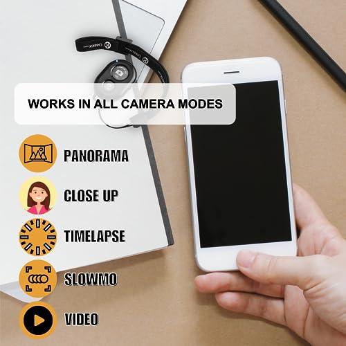 CamKix ワイヤレス Bluetooth スマートフォン用カメラシャッターリモートコントロール - 素晴らしい写真と自撮りの作成 ブラック D0027-SRC-BLA｜nicomagasin｜03