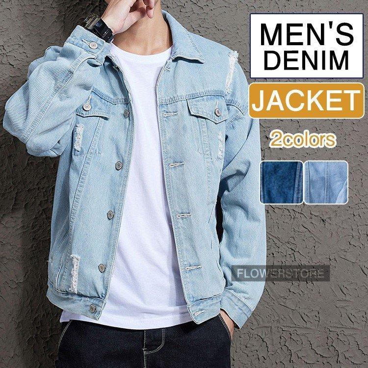 超安い ジャケット Gジャン ジージャン 秋 メンズ デニムジャケット ヴィンテージ Gジャン ジージャン 秋 メンズ デニムジャケット ヴィンテージ ジャンパー カジュアル デニム 細身 お兄系 カッコイイ 春物 ダメージ加工 Ism Com Ge