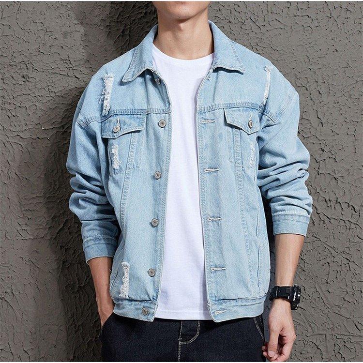超安い ジャケット Gジャン ジージャン 秋 メンズ デニムジャケット ヴィンテージ Gジャン ジージャン 秋 メンズ デニムジャケット ヴィンテージ ジャンパー カジュアル デニム 細身 お兄系 カッコイイ 春物 ダメージ加工 Ism Com Ge
