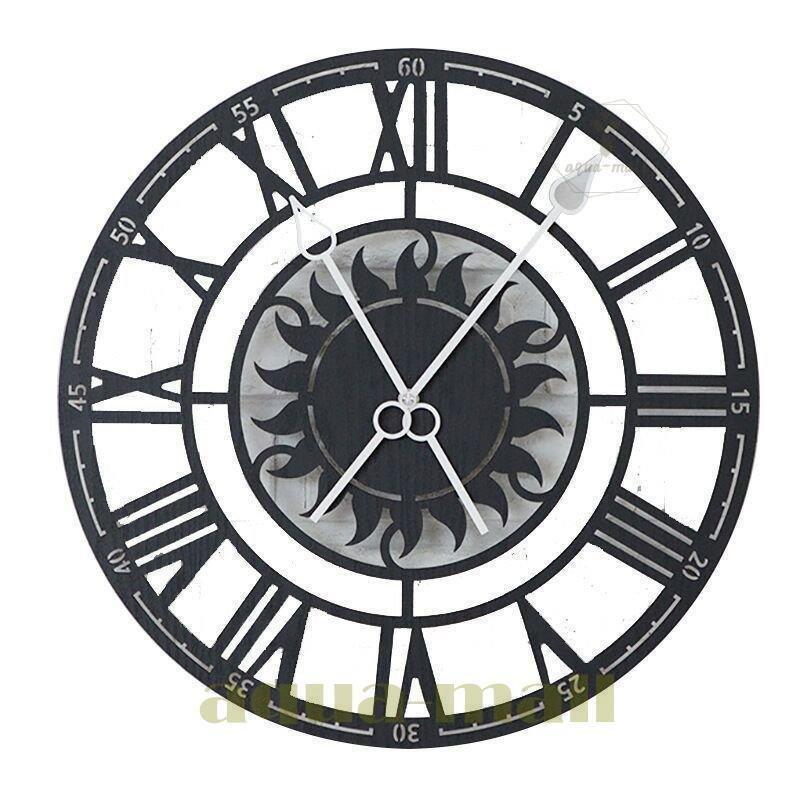 ヨーロッパのローマ数字レトロな壁時計のリビングルームモダンなクリエイティブな時計パーソナリティアートクォーツ時計 インテリア時計 家具 インテリア ニコニコショップ 電子時計壁時計装飾壁現代の家の家の創造的な時計 M1naa56 ヨーロッパのローマ数字レトロ