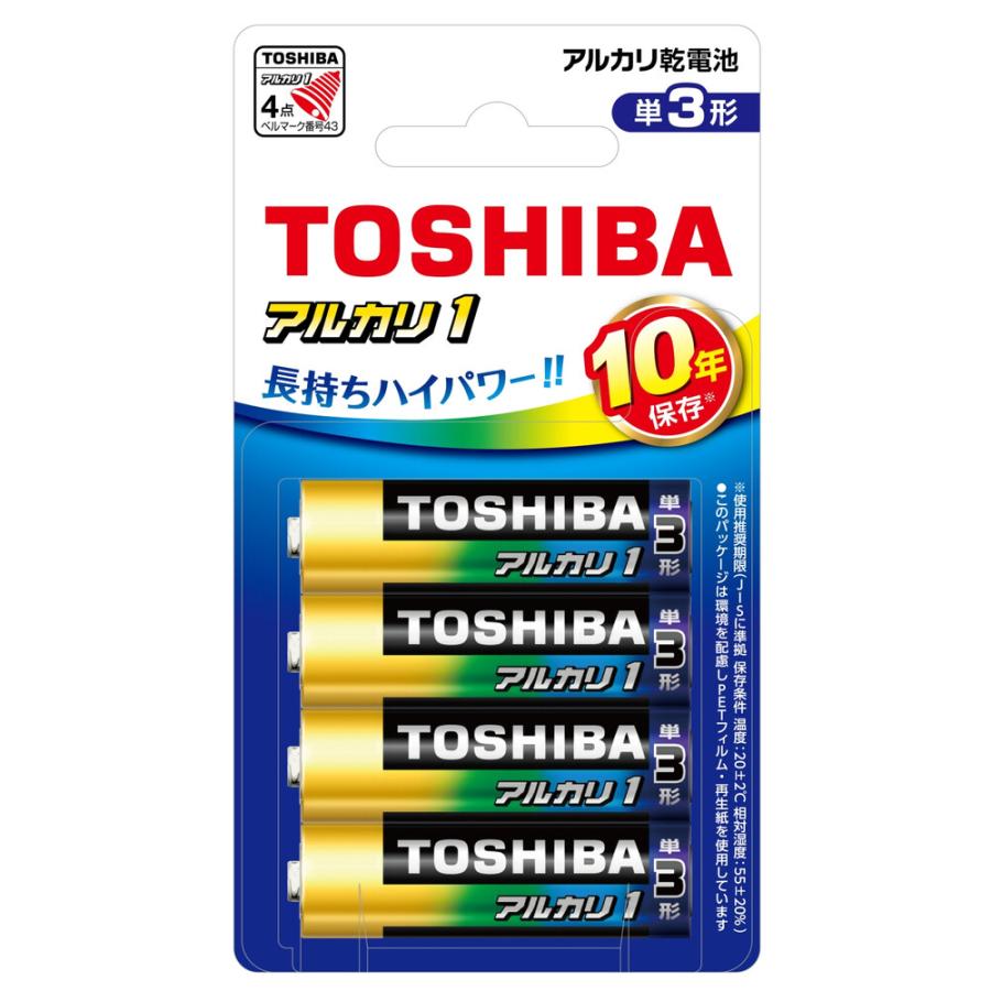 アルカリ1 東芝 新 アルカリ乾電池 単3形 4本パック ブリスター 防災 
