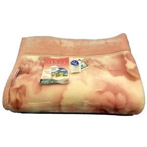 温泉毛布 プレミアムムートンタッチ2枚合わせ毛布（ピンク）シングル
