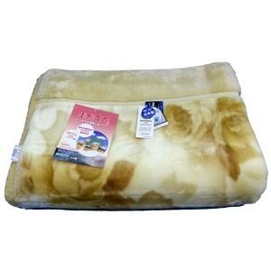 温泉毛布 プレミアムムートンタッチ2枚合わせ毛布（ベージュ