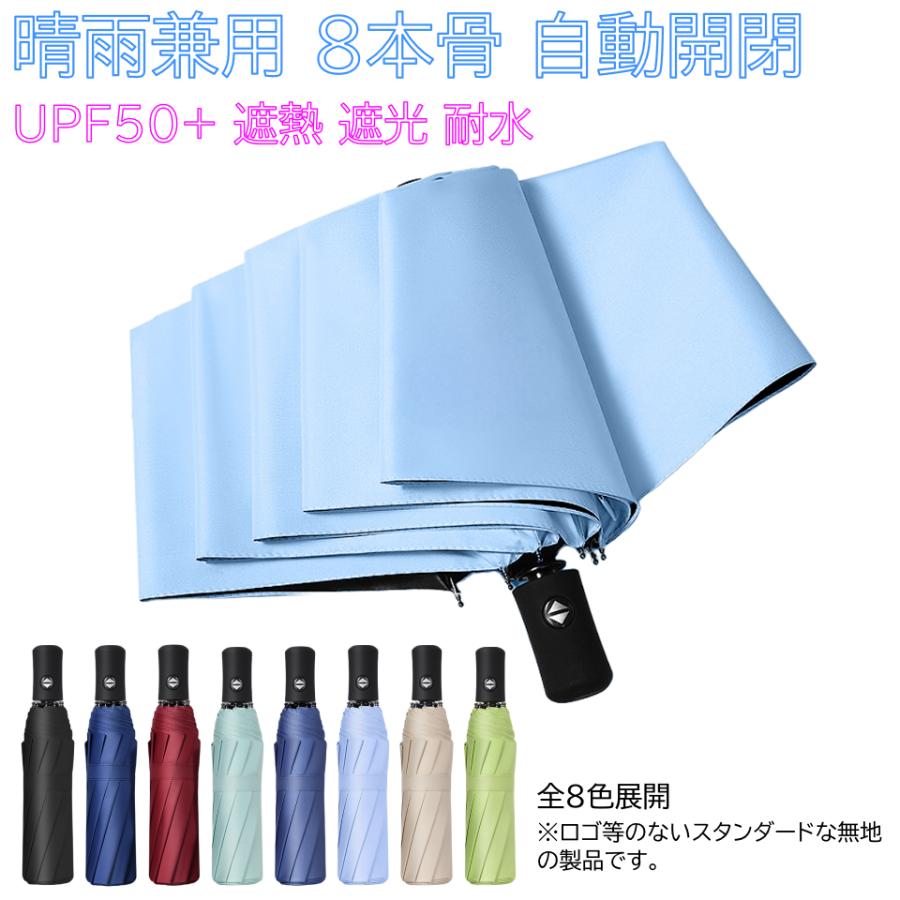 折りたたみ傘 8本骨 自動開閉 晴雨兼用 日傘 メンズ レディース 紫外線