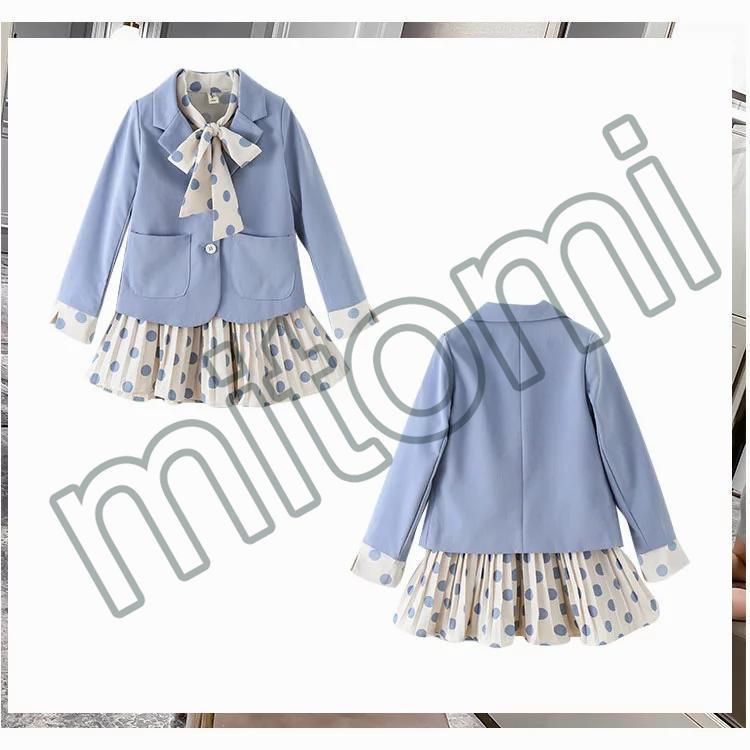 人気No.1入学式スーツ 女の子 スーツ 女の子 セットアップ キッズ 子供服 スーツ 水玉ワンピース&ジャケットスーツセット 女の子 結婚式 おしゃれ 子供服 マタニティフォーマル マタニティ 服 フォーマル ワンピース 授乳服 ロールネック ピンタック ブラウニー ママスーツ 人気