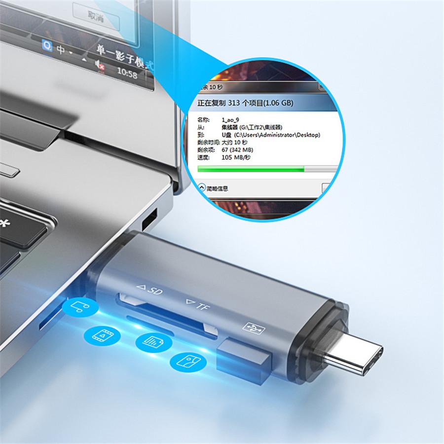 カードリーダー SDカード 3in1カードリーダー USB micro type-c 最大転送速度 多機能リーダー 読み取り 高速 データ転送｜nicosyouji｜07