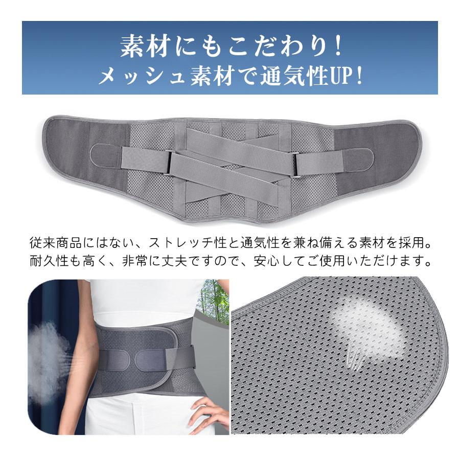 腰サポーター 腰コルセット Lサイズ メッシュ マジックテープ