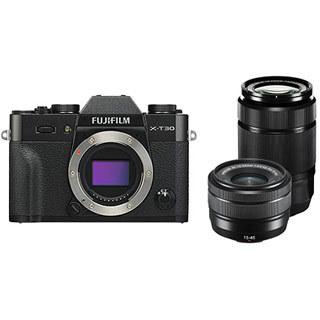 往復送料無料】FUJIFILM X-T30 ダブルズームレンズキット [ブラック 