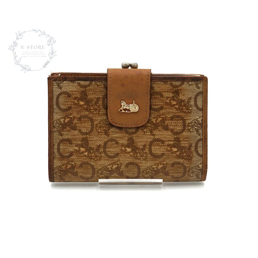 CELINE（セリーヌ） オールドセリーヌ Cマカダム馬車柄 がま口 二