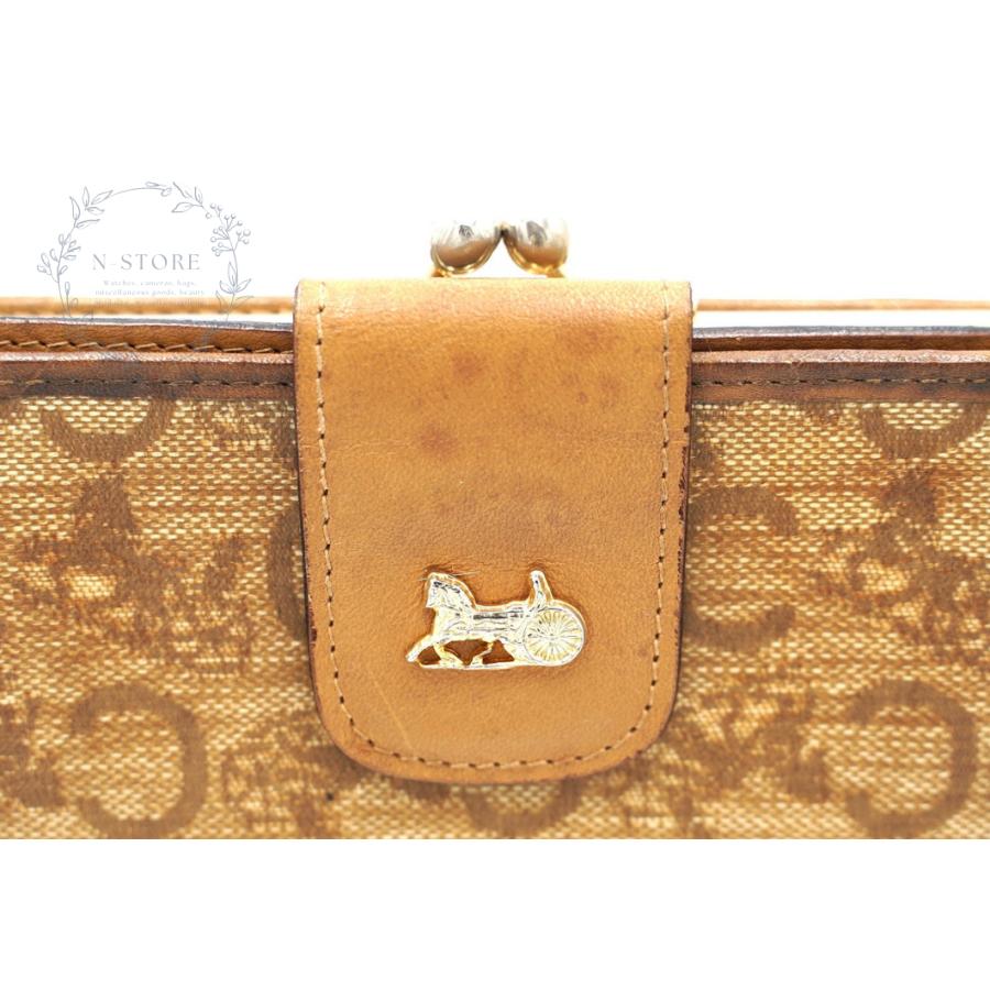 CELINE（セリーヌ） オールドセリーヌ Cマカダム馬車柄 がま口 二