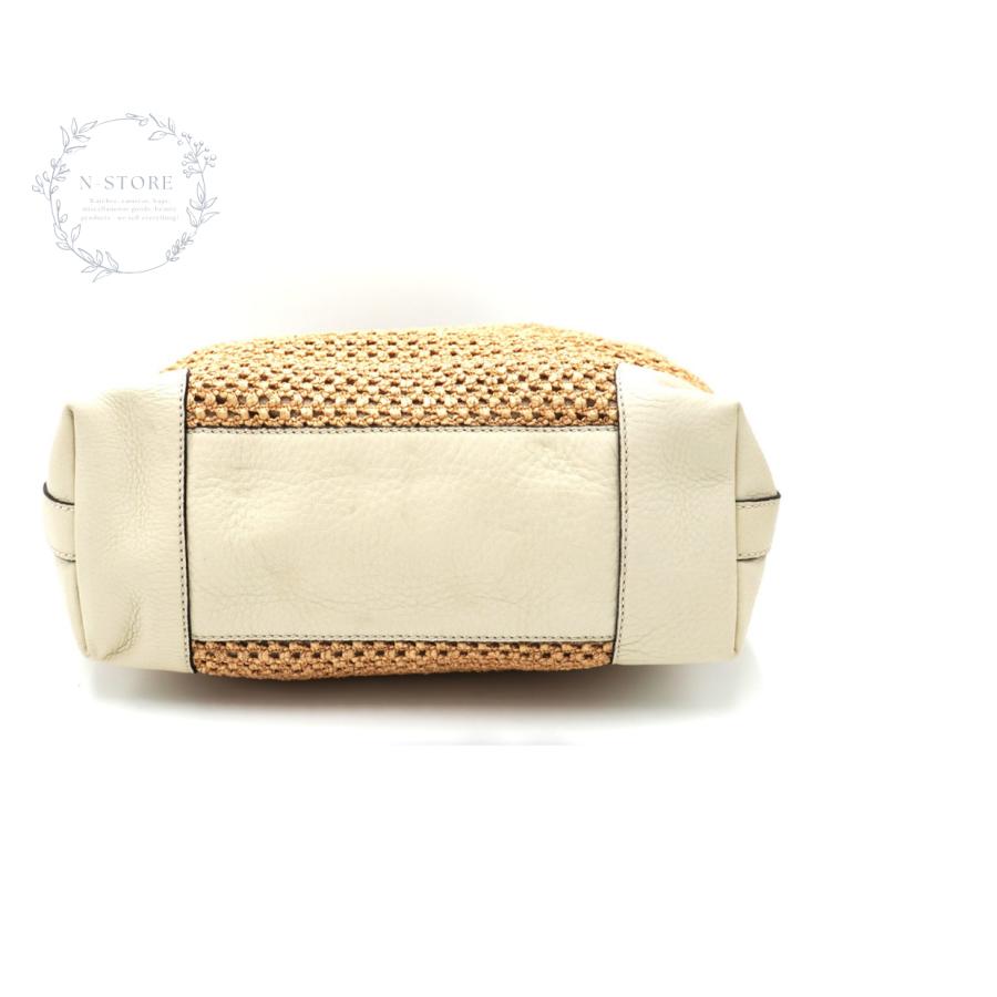 GUCCI（グッチ） バンブーハンドル ストローメッシュ×レザー トート