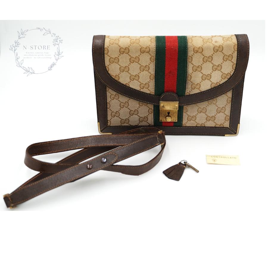 GUCCI（グッチ） オールドグッチ GGキャンバス シェリーライン