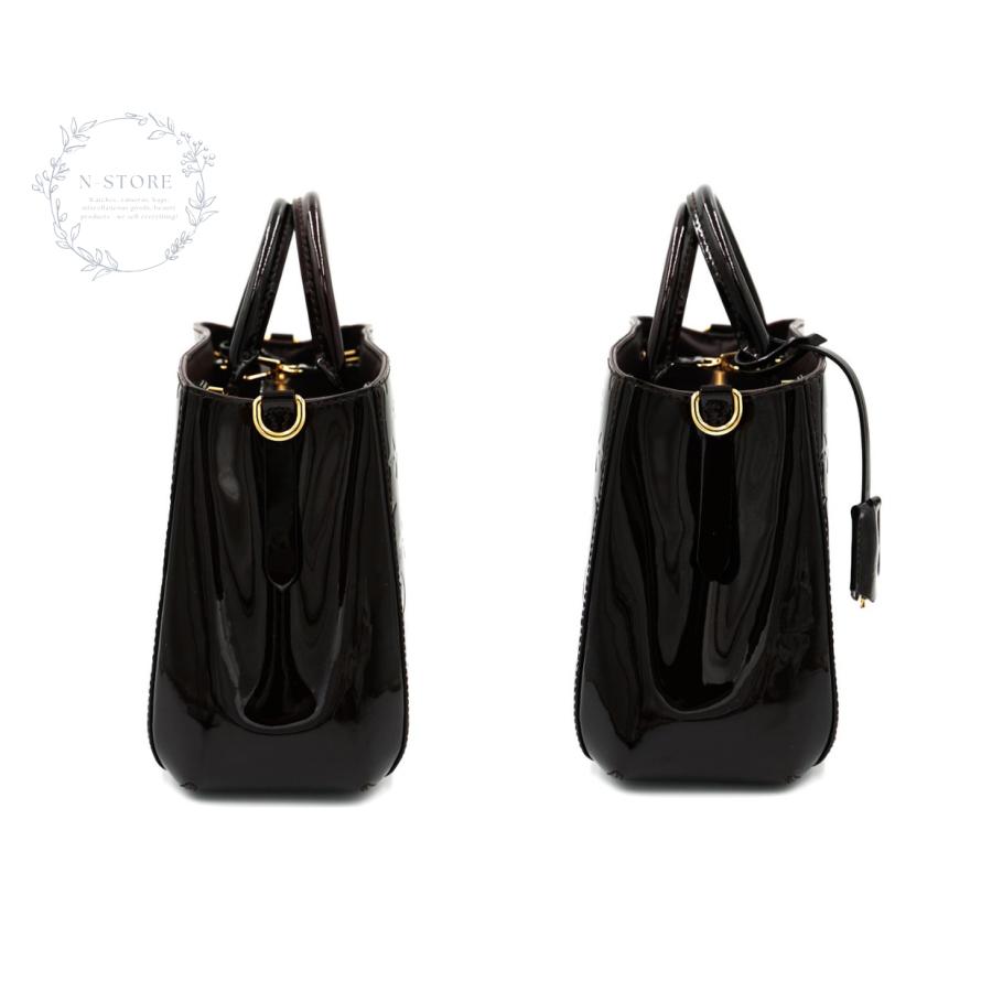ルイ ヴィトン ヴェルニ アルマBB ハンドバッグ ショルダーバッグ エナメル黒 LOUIS VUITTON（ルイ・ヴィトン） ヴェルニ モンテーニュBB ショルダー