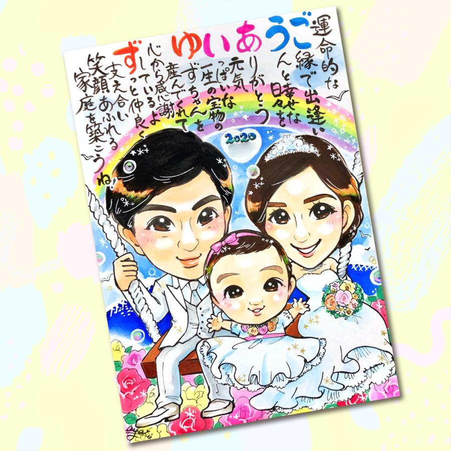 大人の上質 似顔絵 ウェルカムボード あや子作 ２人分 結婚式 日本画 背景 お任せ Www Gatorheatandair Com