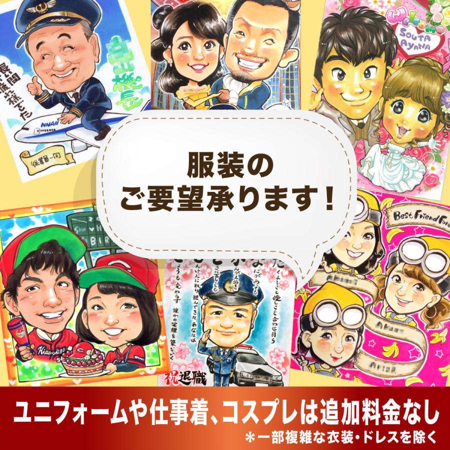 似顔絵 ウェルカムボード 2人分 受賞歴あり 永石エンジ作_10
