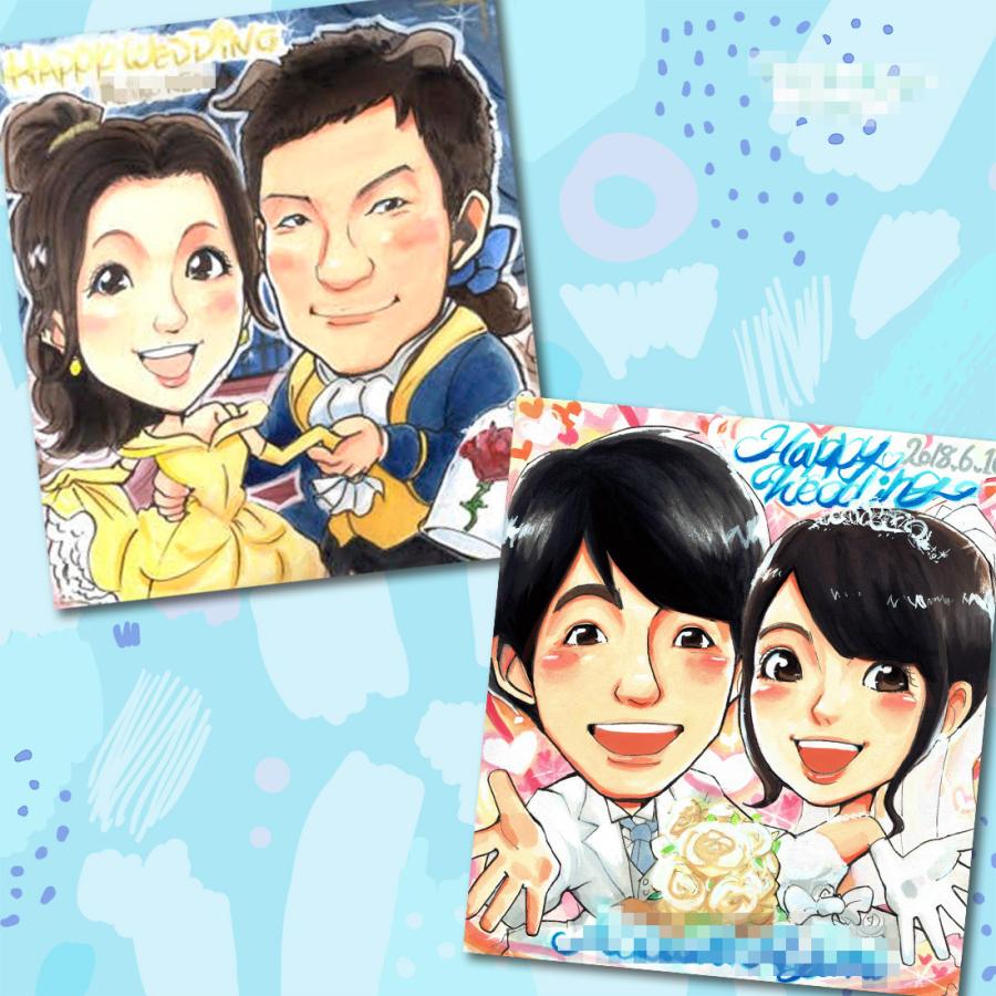 似顔絵 ウェルカムボード 結婚式 お姫様抱っこ 2人分 いちろ作 受賞歴あり_4