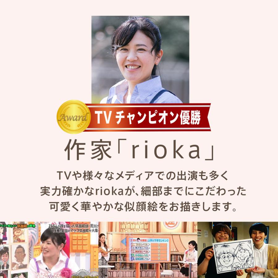 似顔絵 ウェルカムボード 南国風 海外挙式風 ２人分TVチャンピオン優勝 rioka作の画像