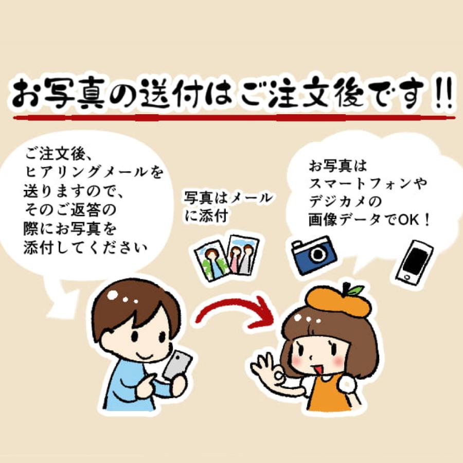 似顔絵 記念日 カップル 2人分 可愛い むぅ作 : 似顔絵オレンジ