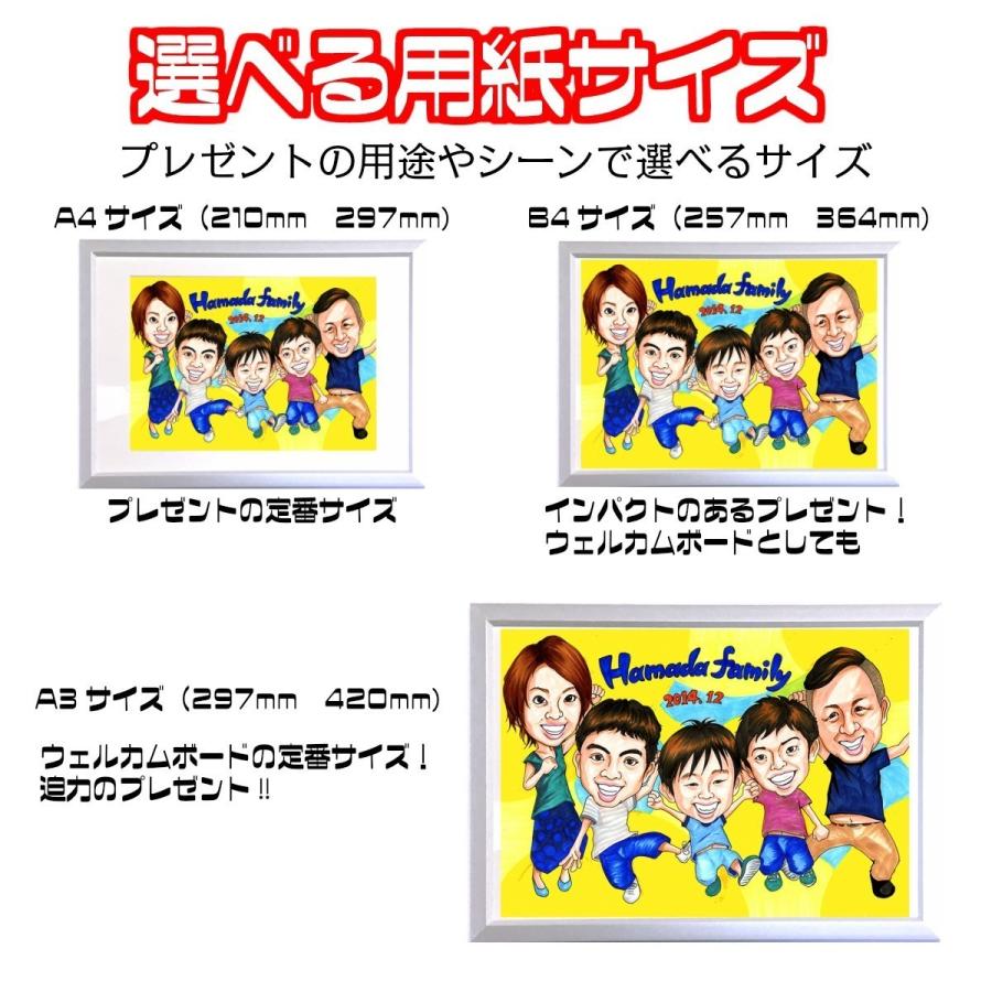 似顔絵プレゼント【リアルプレミアタッチ】記念日のお祝い、 父 母 妻